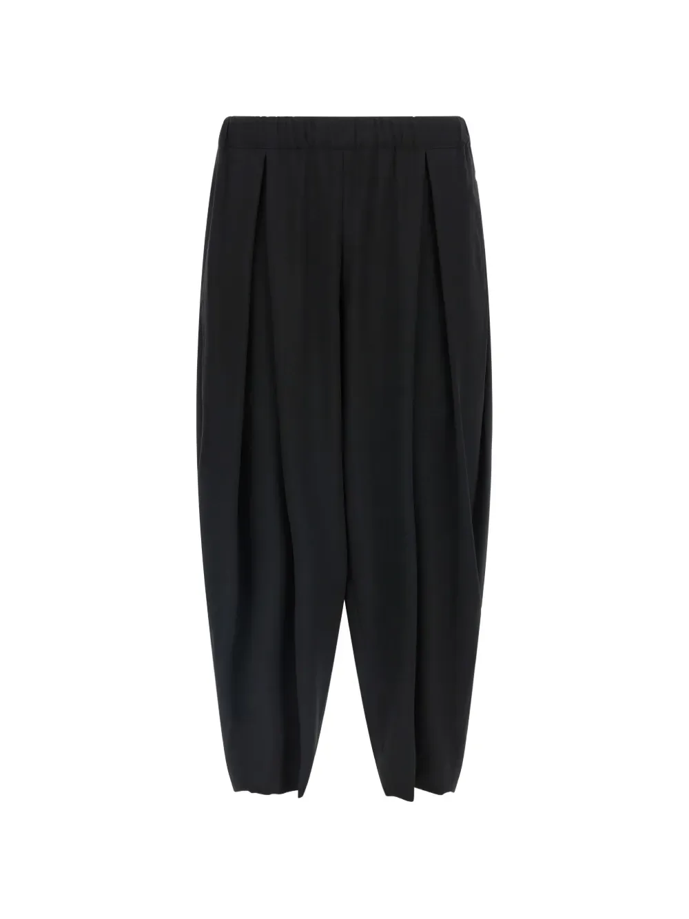 elastic-waistband trousers -