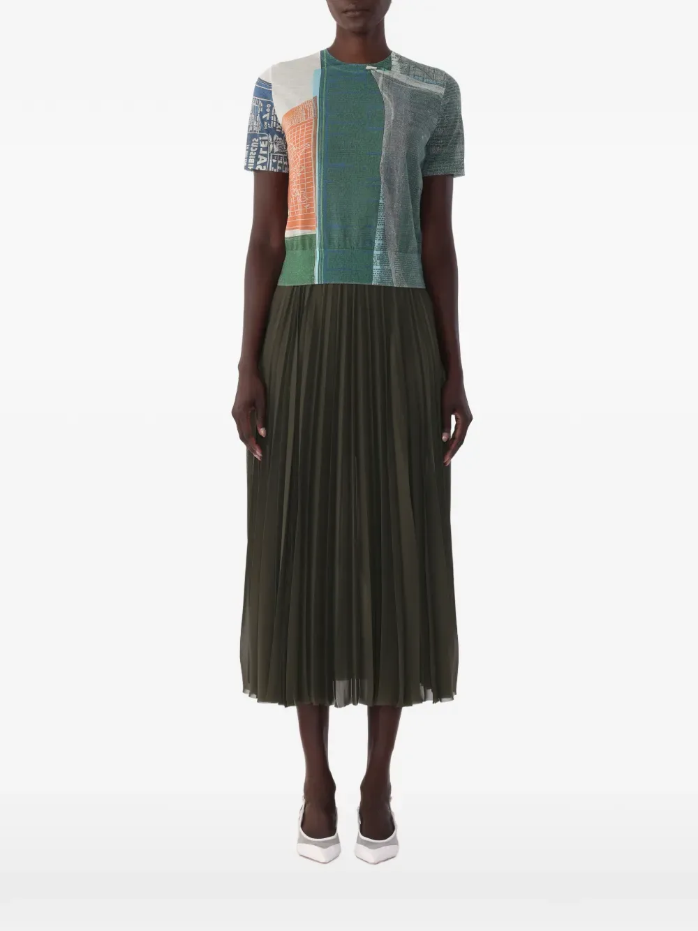 x Robert Rauschenberg artwork short-sleeve sweater - by Jason Wu Collection