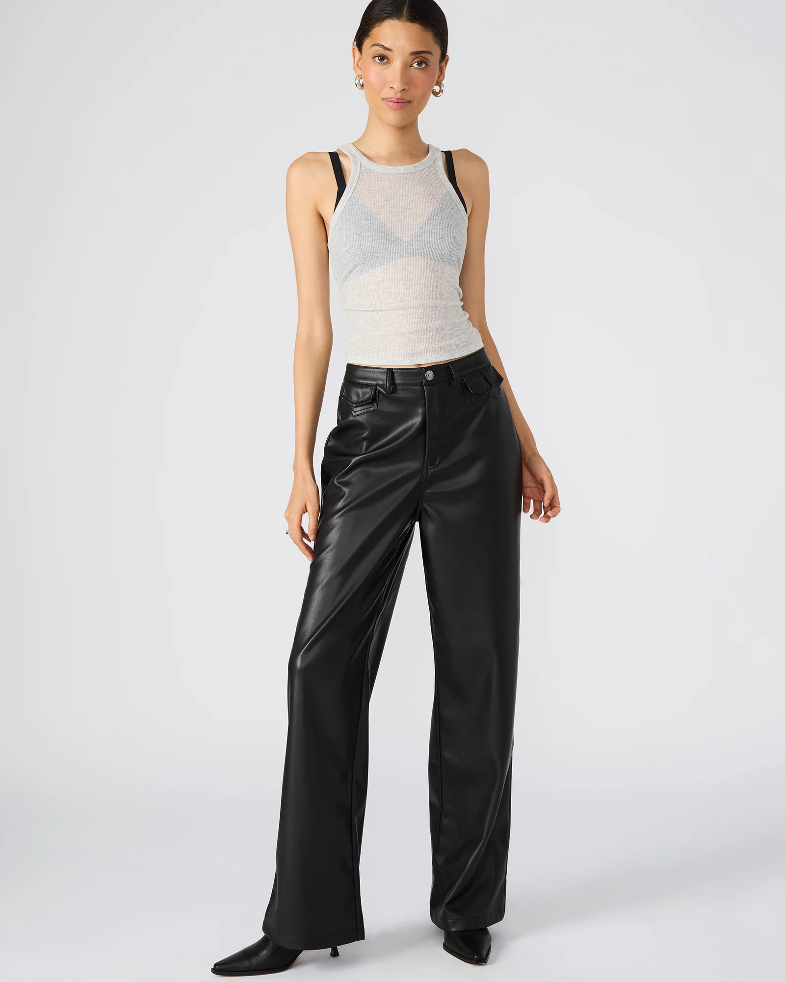 Geraldine Pant Faux Leather Bottoms