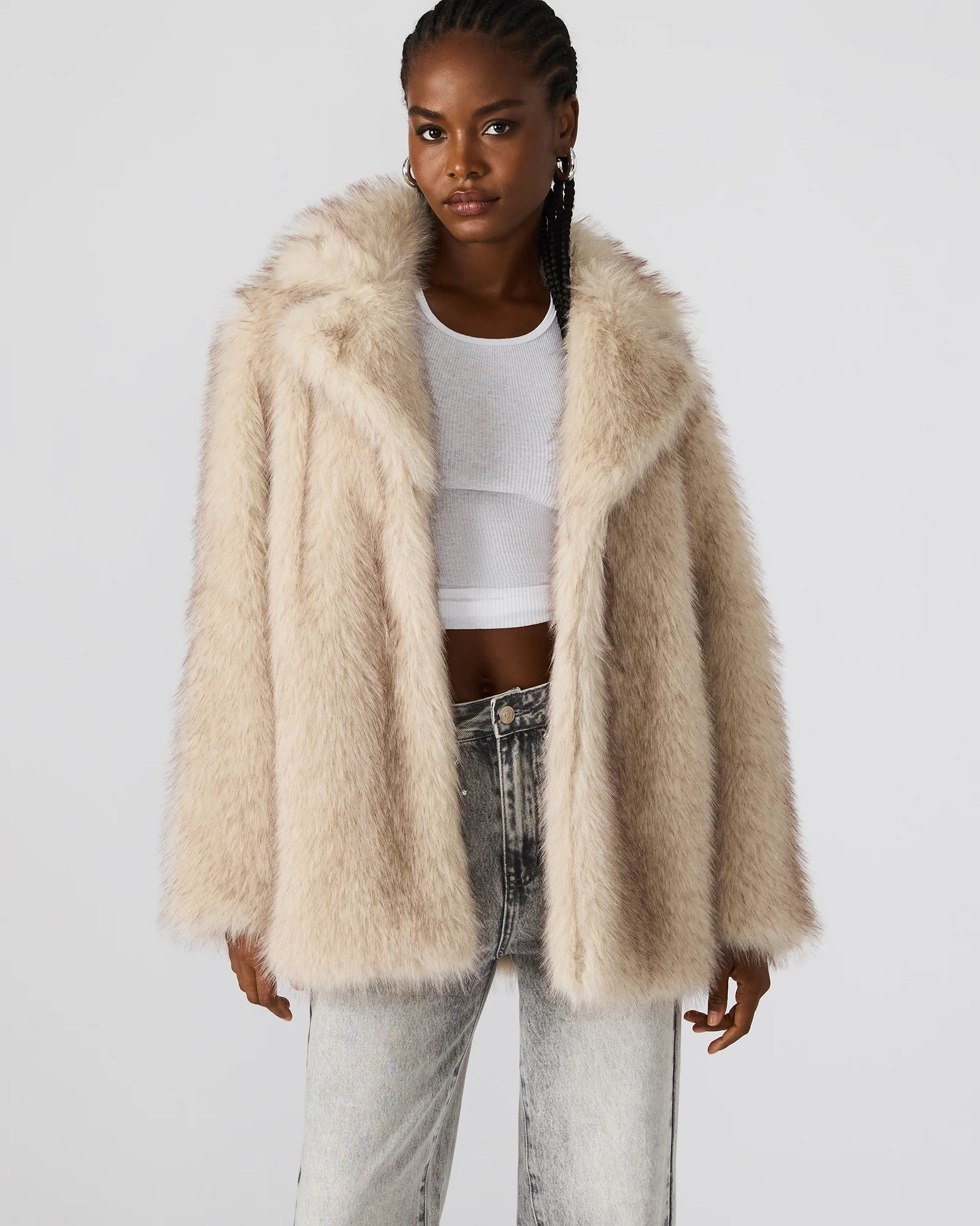 Kindra Coat Long Sleeve Faux Fur Jackets & Coats - Polyester