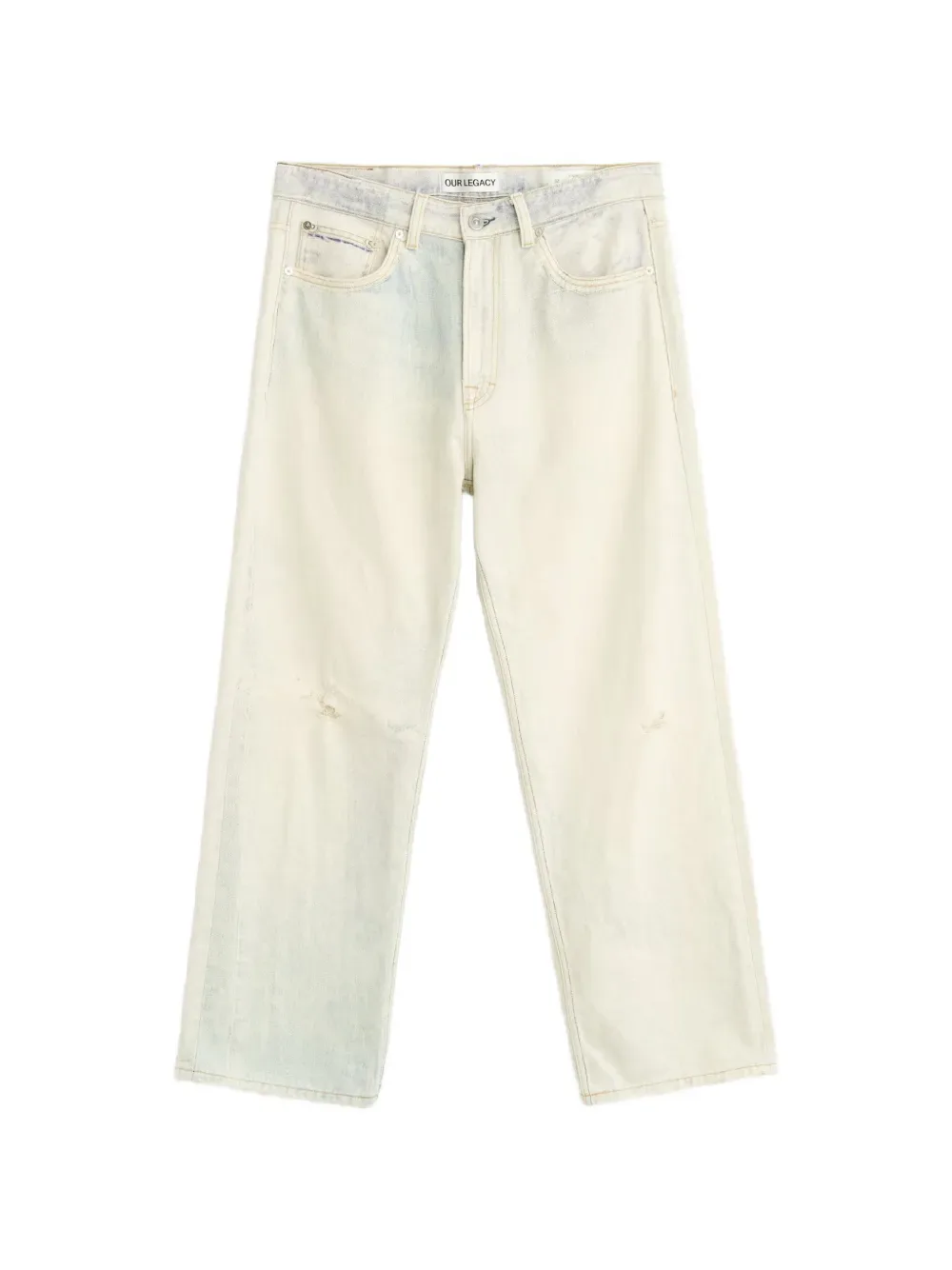 distressed denim jeans -