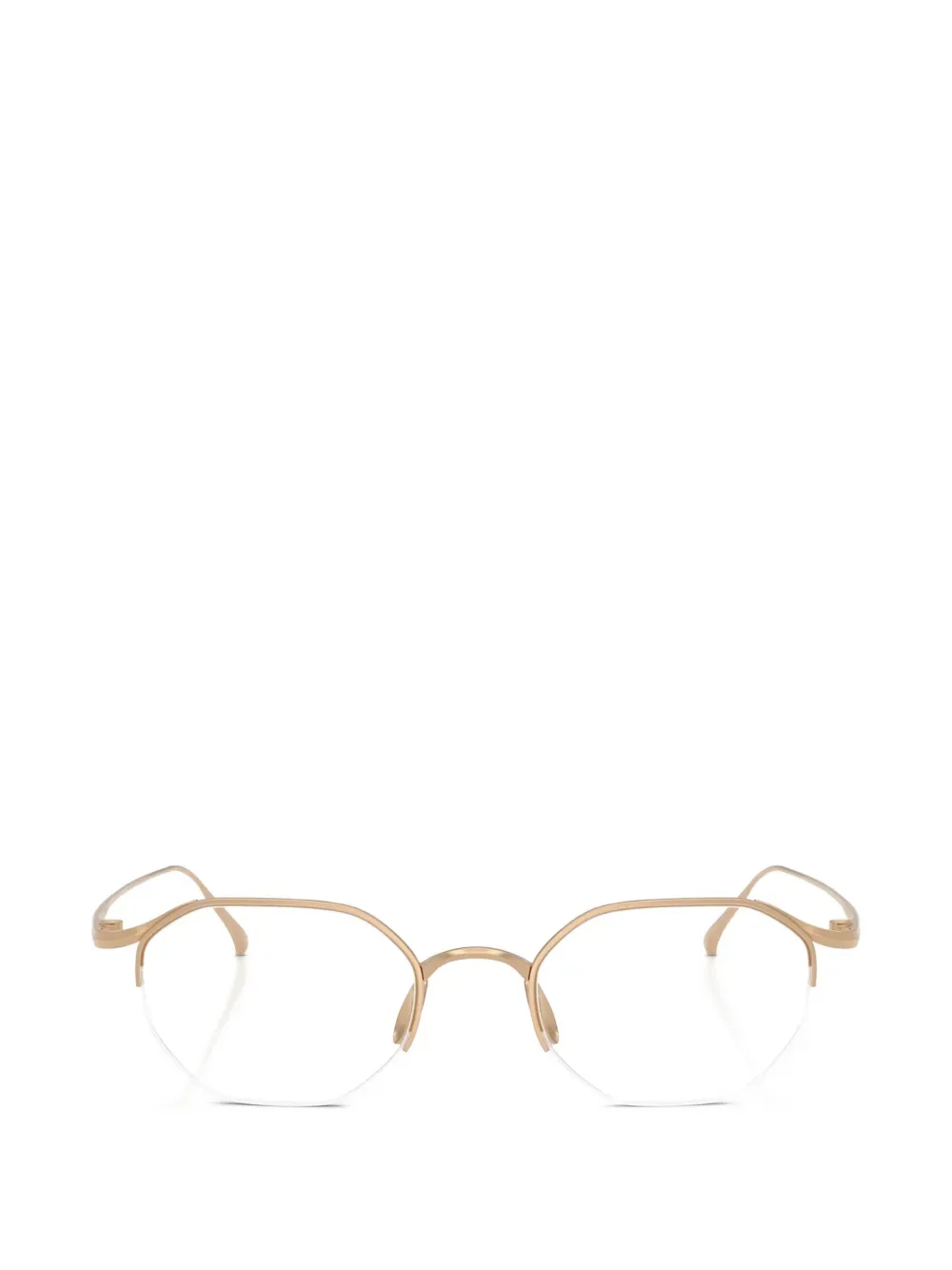 geometric-frame glasses -