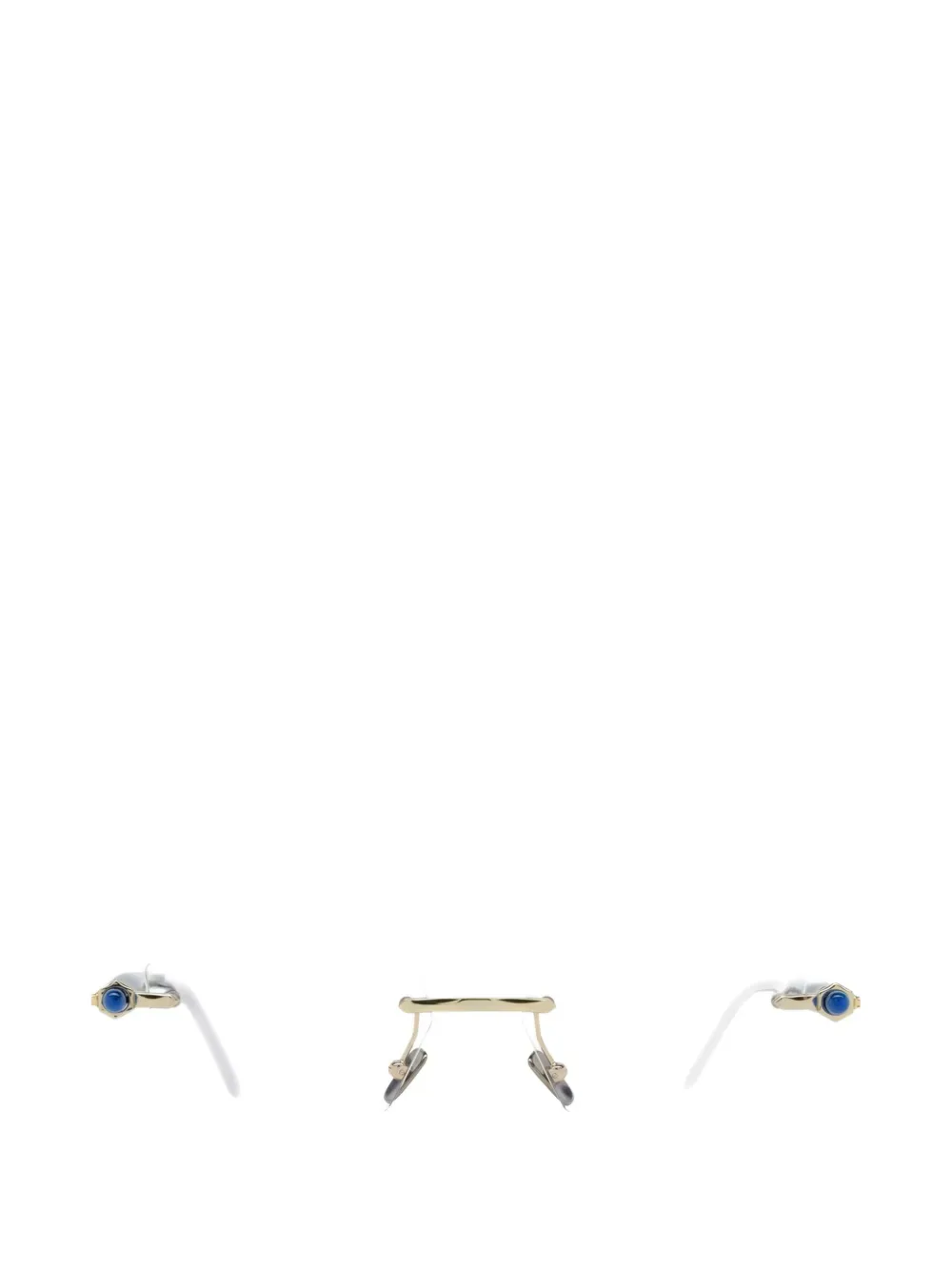 rimless geometric-frame glasses - by Kuboraum