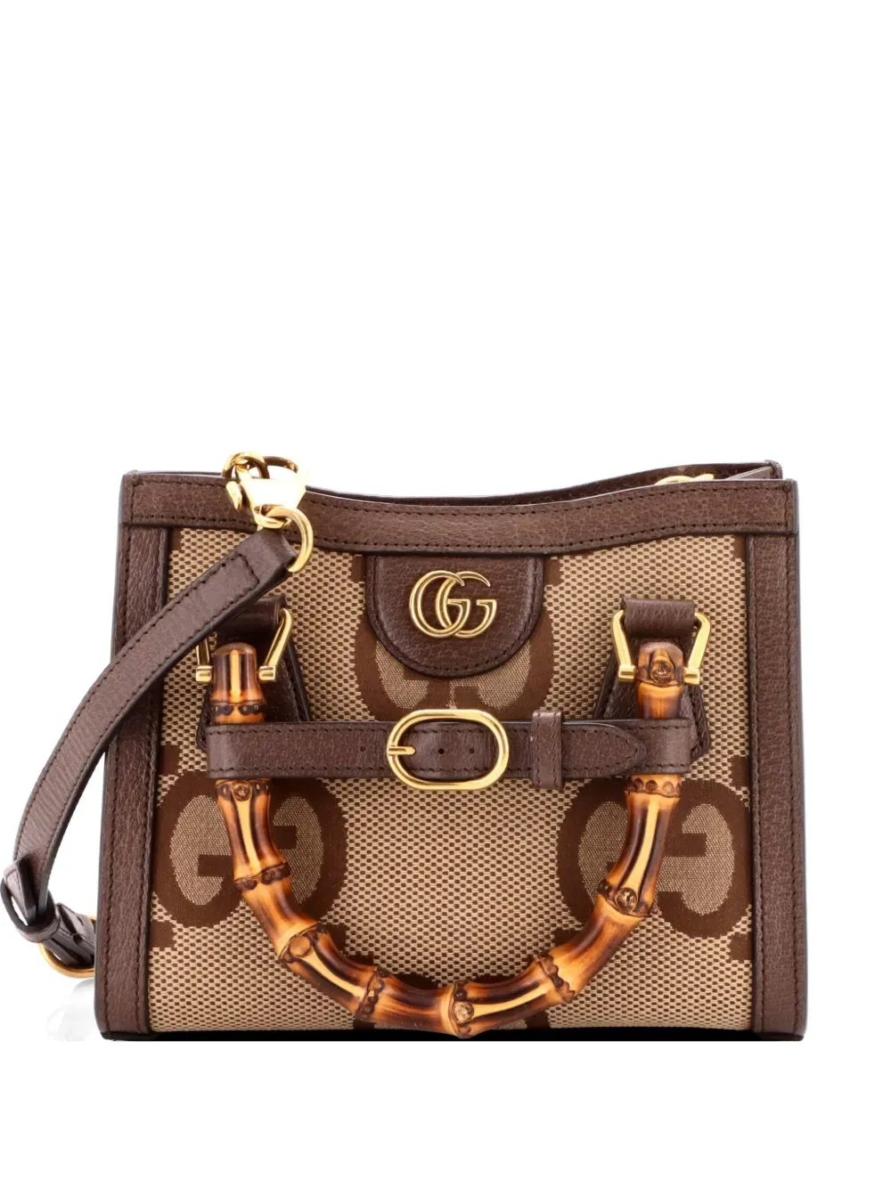 Diana NM Bamboo Handle Tote Jumbo GG Canvas Mini shoulder bag -