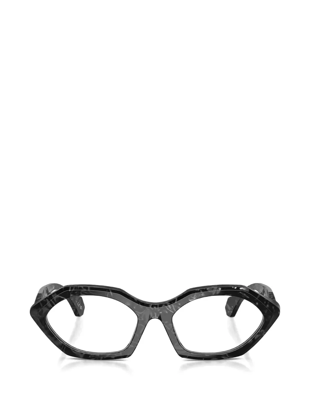 geometric-frame glasses -