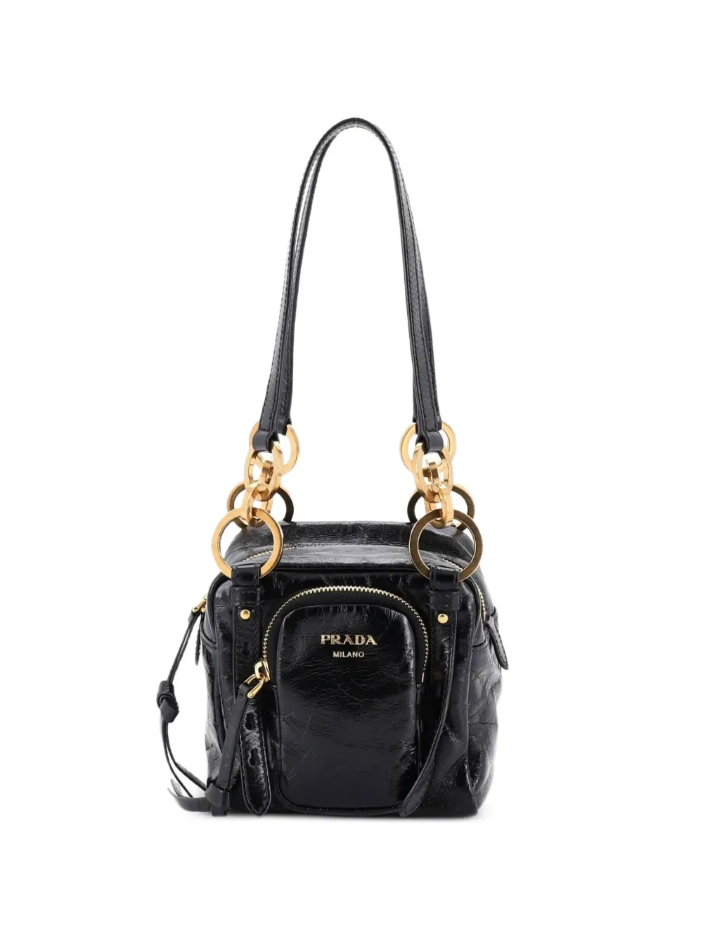 Dangle Top Handle Bag Leather Mini satchel -