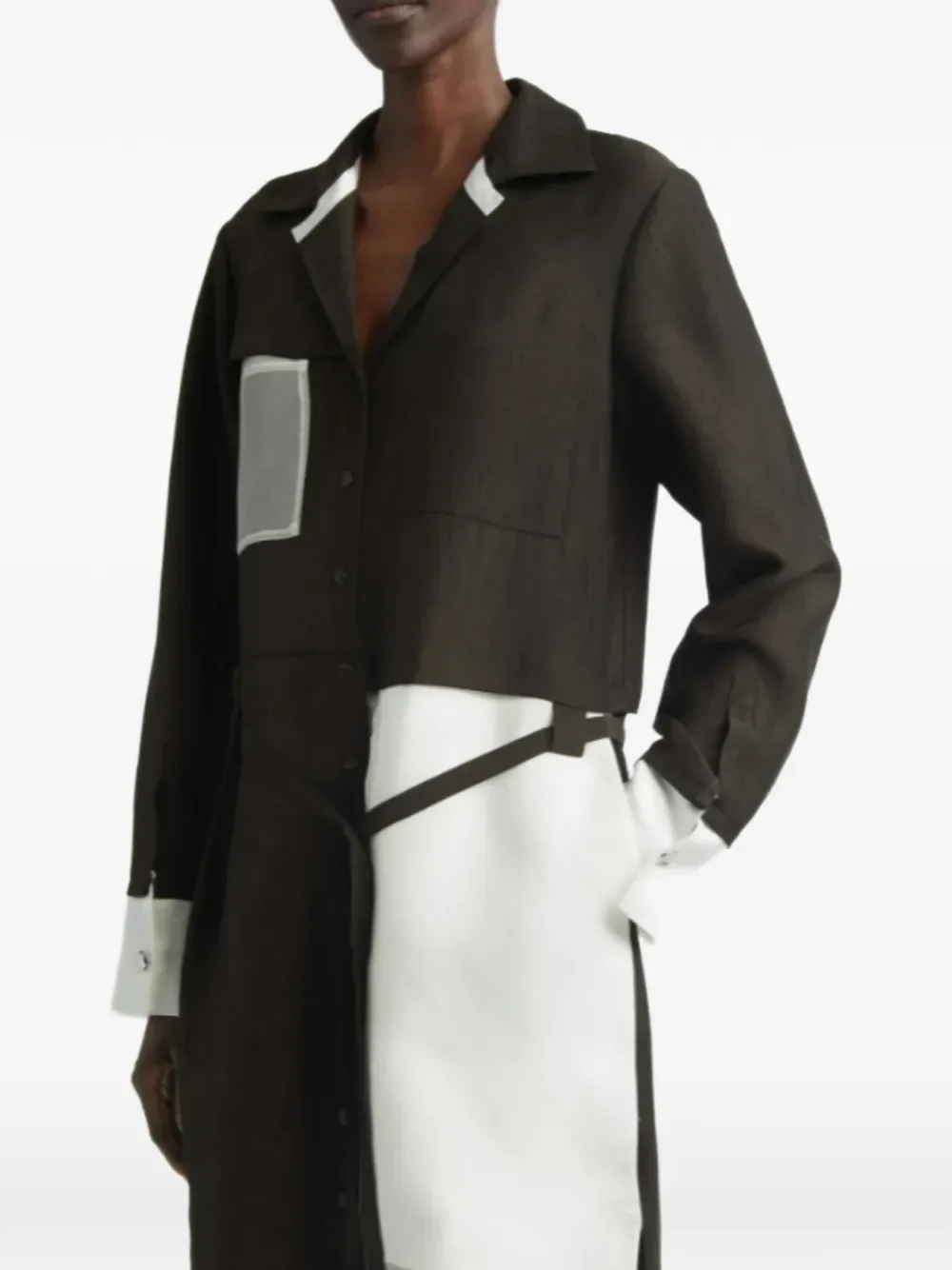 x Robert Rauschenberg twill collage mini shirt dress - by Jason Wu Collection