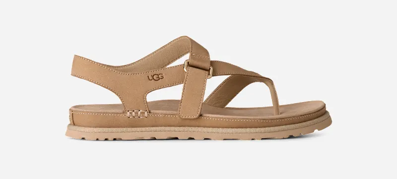 GoldenGaze Toe Post Leather Sandals