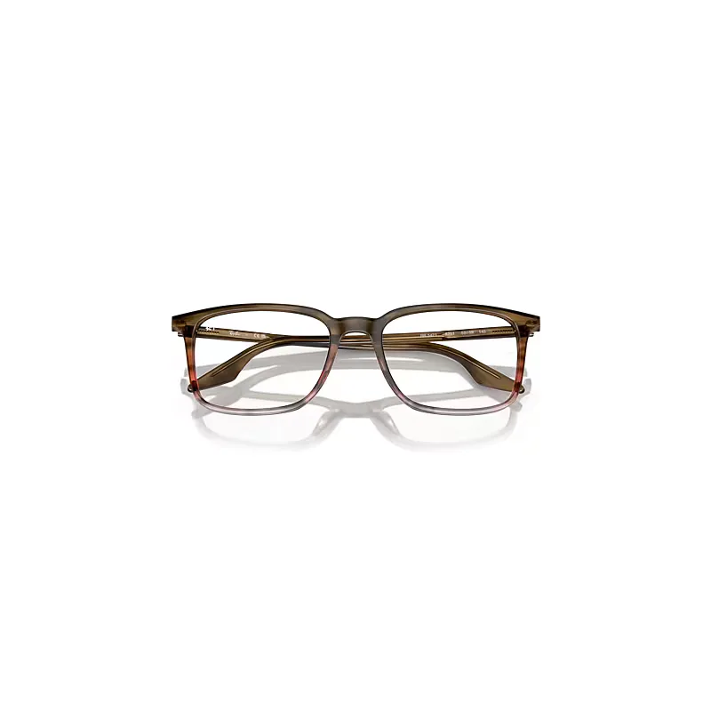 Rb5421 Optics Eyeglasses Striped Brown & Red Frame Demo Lens Lenses Polarized