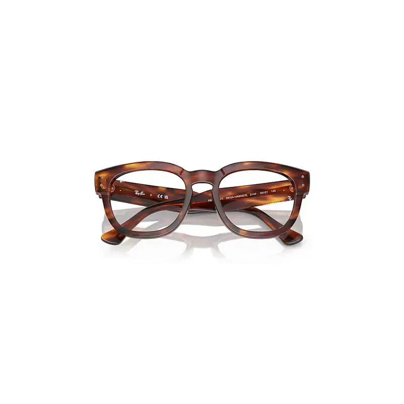 Mega Hawkeye Optics Eyeglasses Striped Havana Frame Demo Lens Lenses Polarized