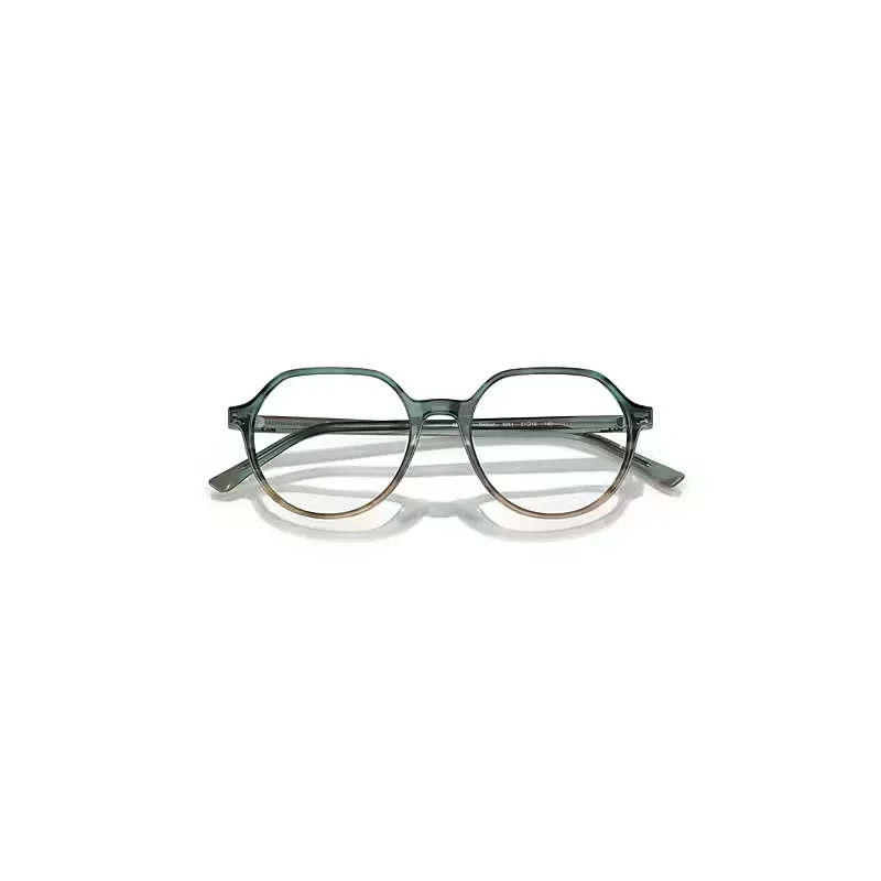 Thalia Optics Eyeglasses Striped Blue & Green Frame Clear Lenses Polarized