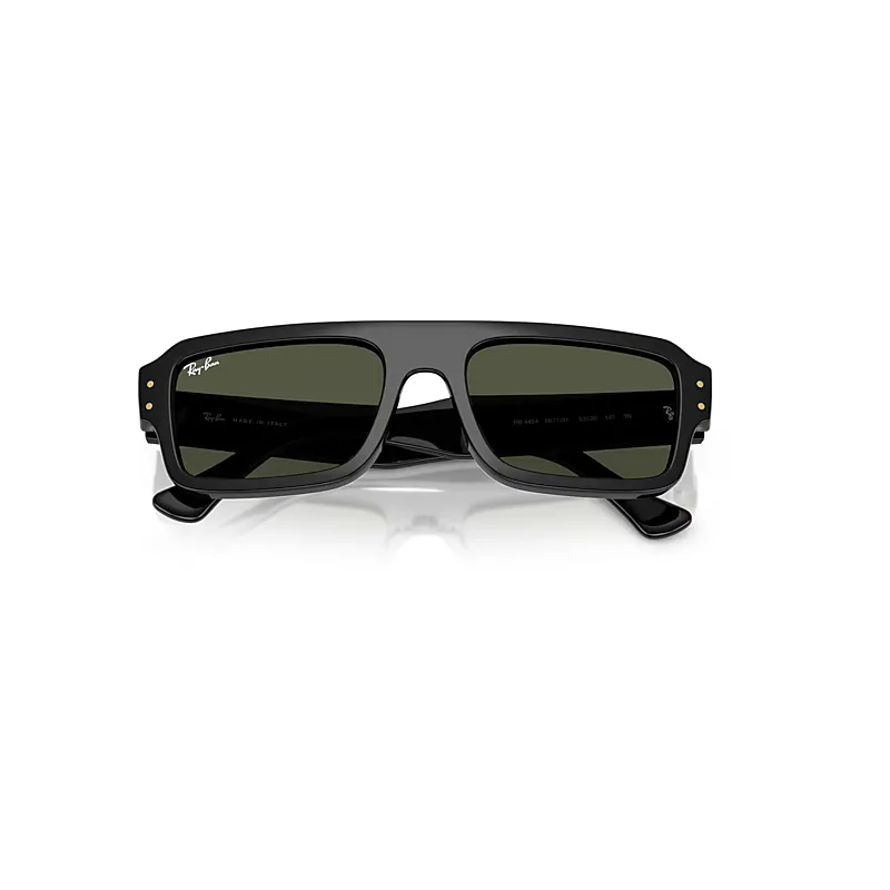 Flacko Bio-Based Sunglasses Black Frame Green Lenses