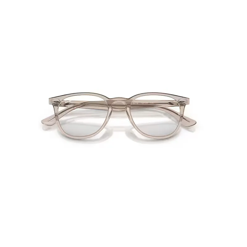 Rb7159 Optics Eyeglasses Transparent Beige Frame Clear Lenses Polarized