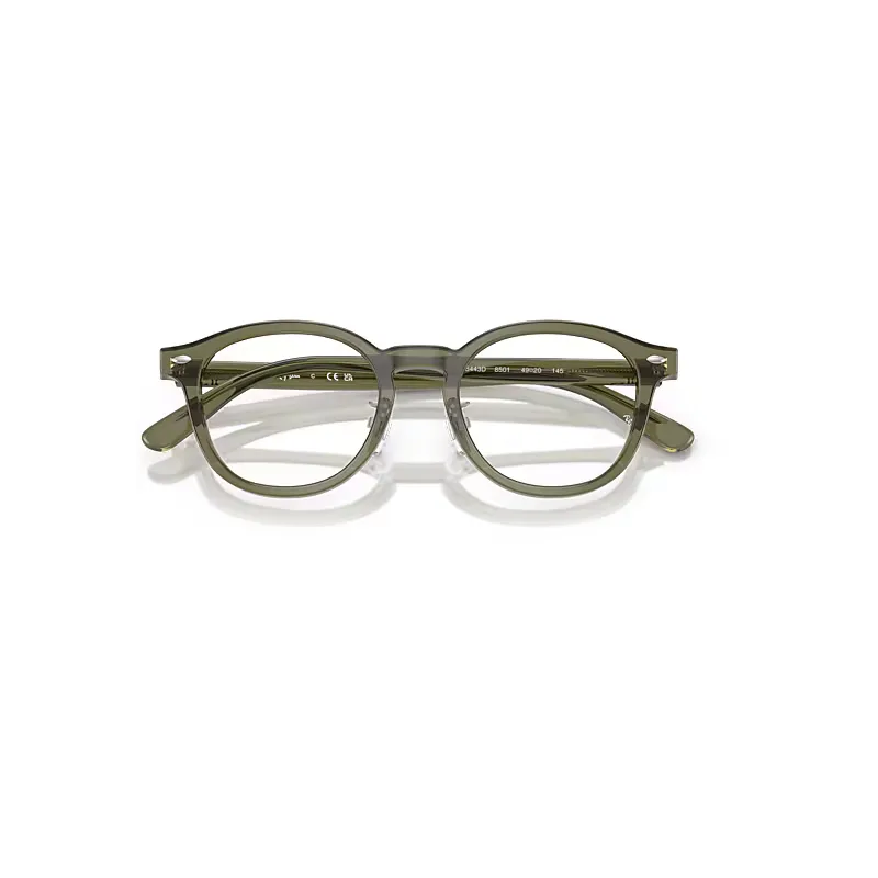Rb5443d Optics Eyeglasses Transparent Brown Heart Frame Clear Lenses Polarized