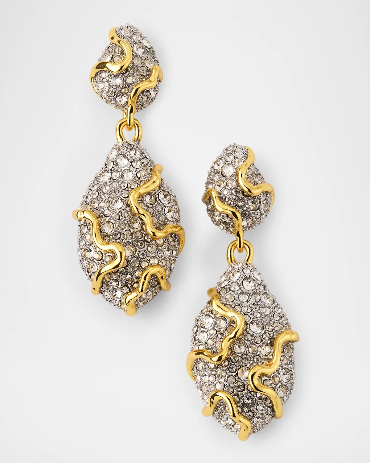 Solanales Crystal Pebble Double Drop Earrings