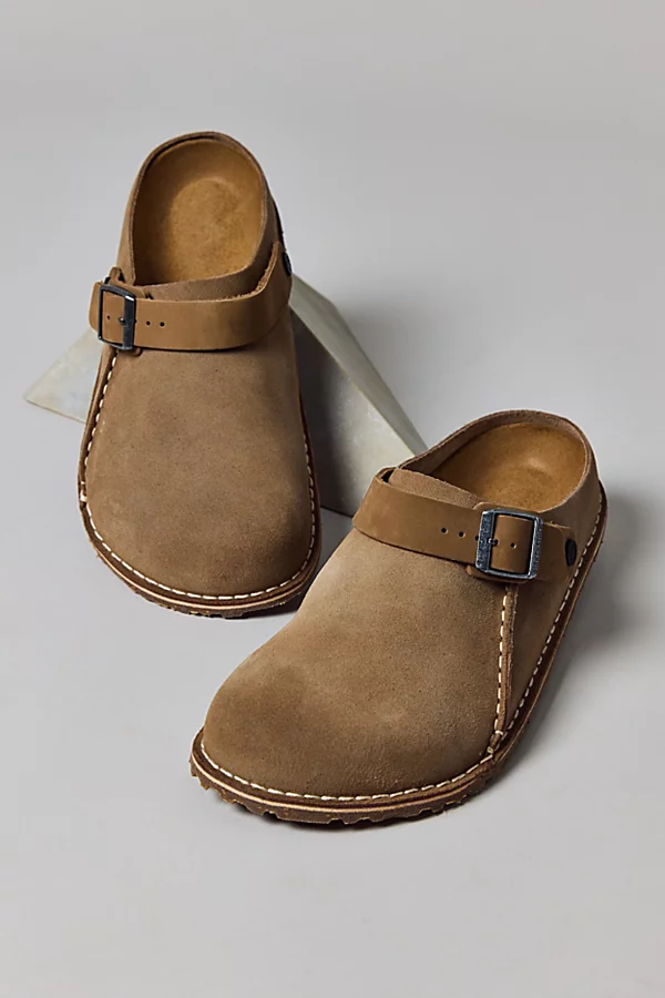 Lutry Clog in Gray Taupe Suede