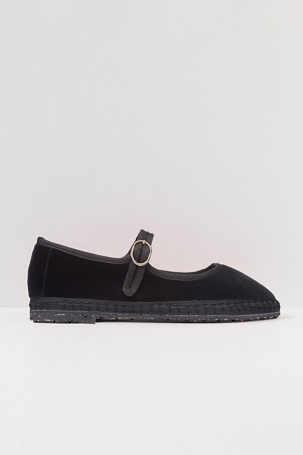Velvet Mary Jane Flat in Antonia
