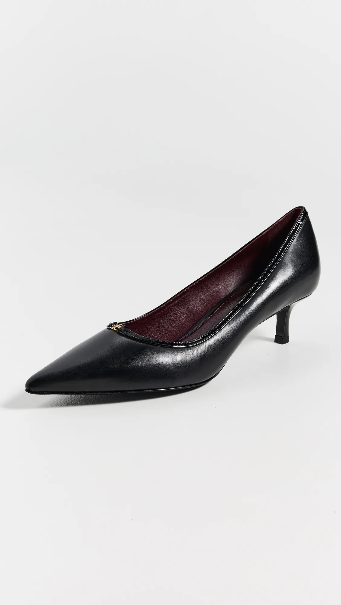 Double T Buckle Kitten Heel Pump 45mm