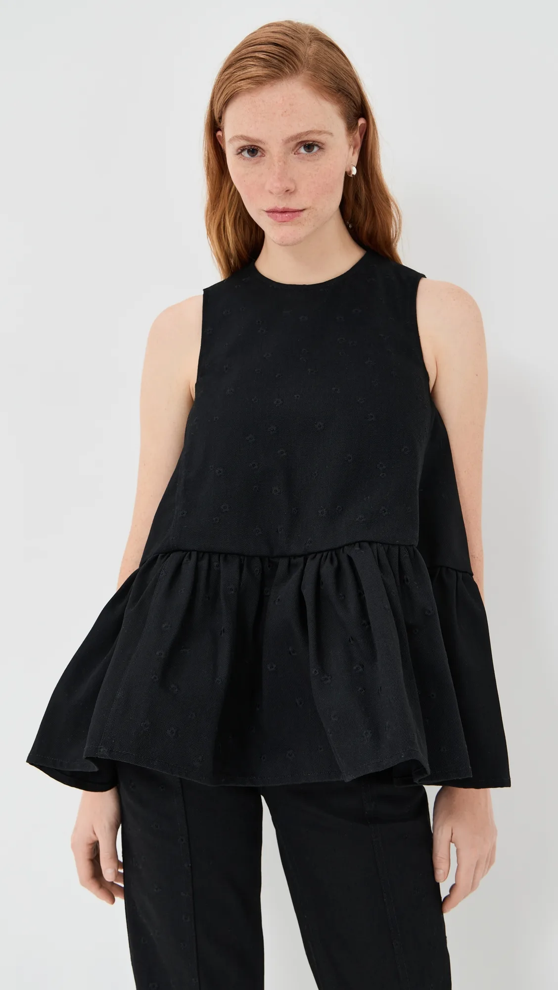Barbara Embroidered Denim Top