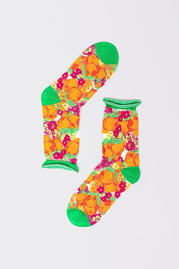 Floral Sheer Sock
