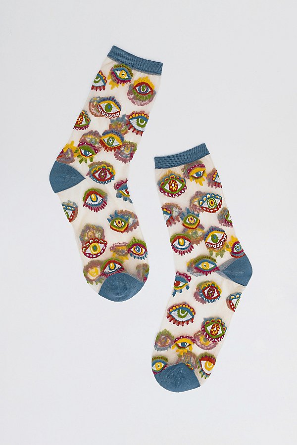 Evil Eye Sheer Sock