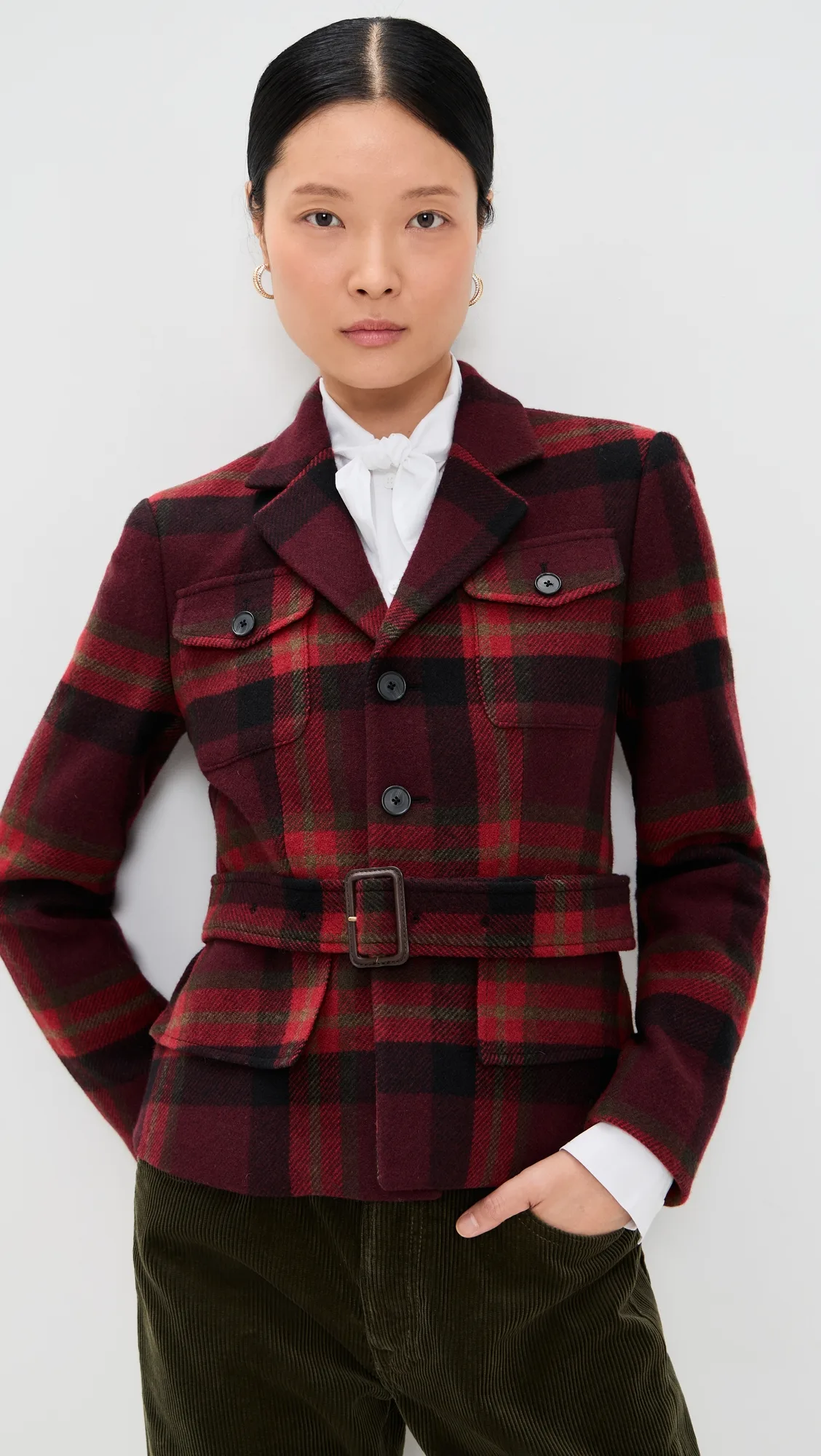 Wool Blend Woven Blazer