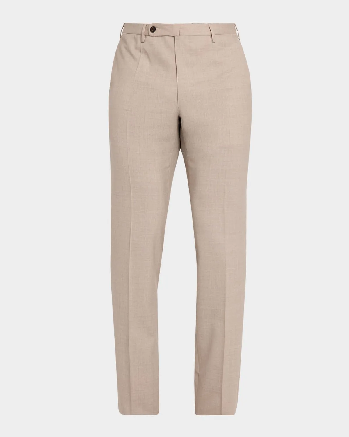 Slim-Fit Tropical Wool Trousers