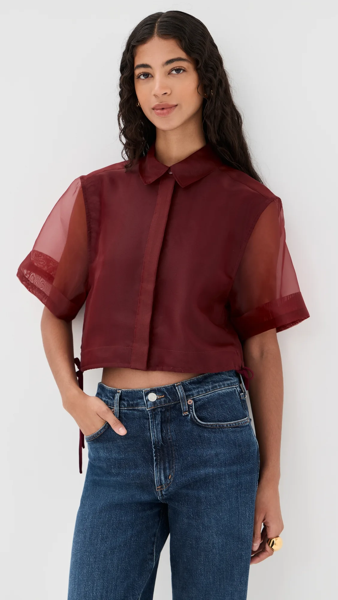 Ryett Short Sleeve Crop Shirt