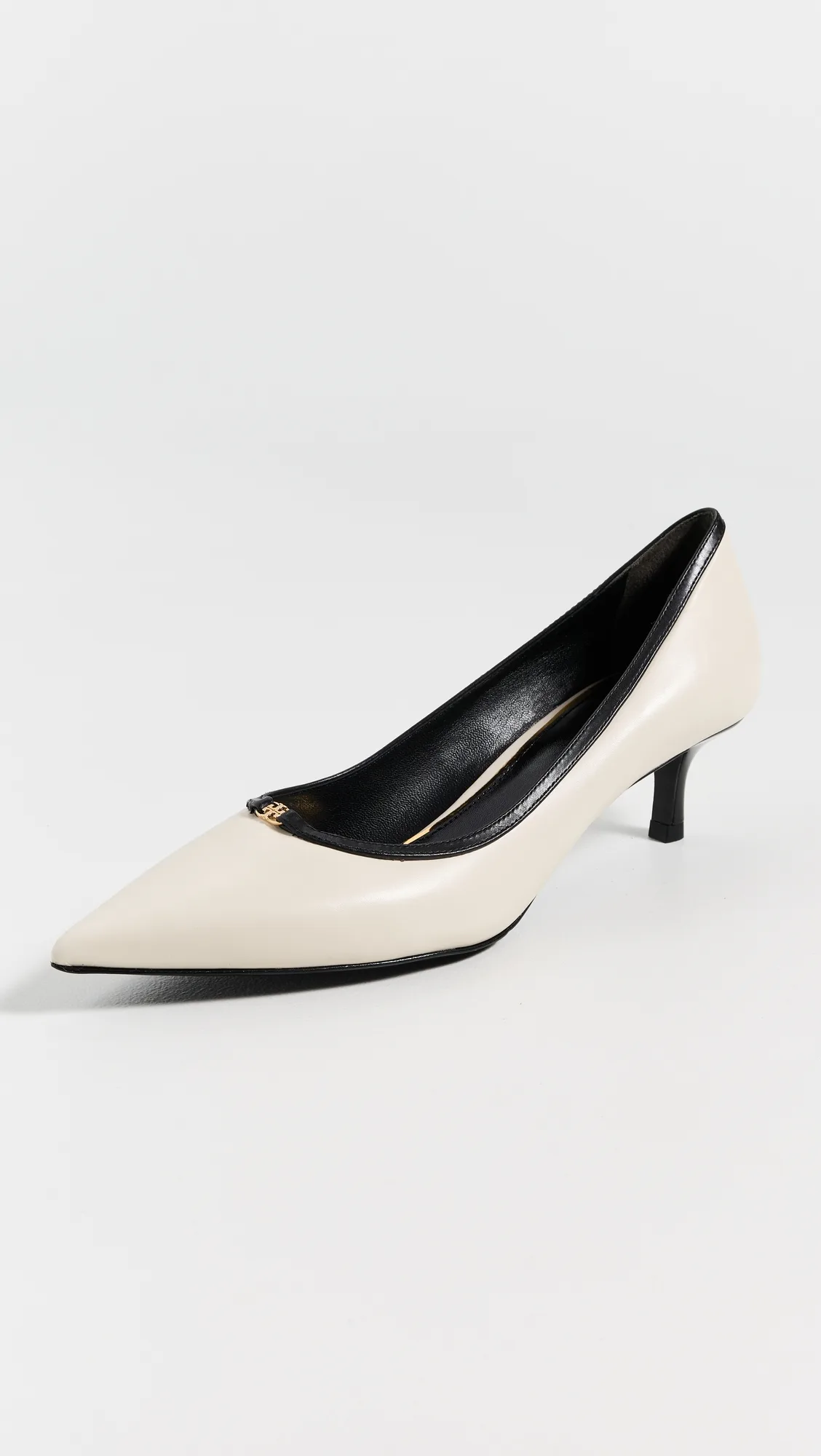 Double T Buckle Kitten Heel Pumps 45mm