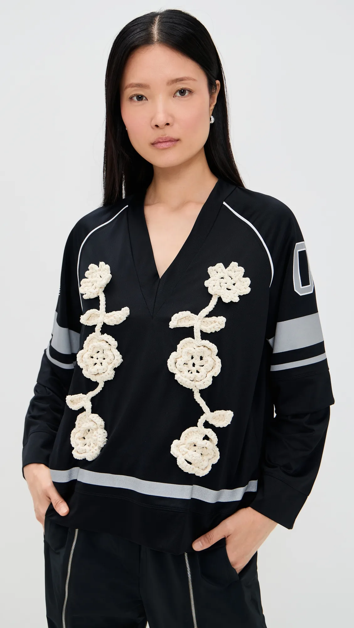 Cycora Jersey Oversized Long Sleeve Top by GANNI