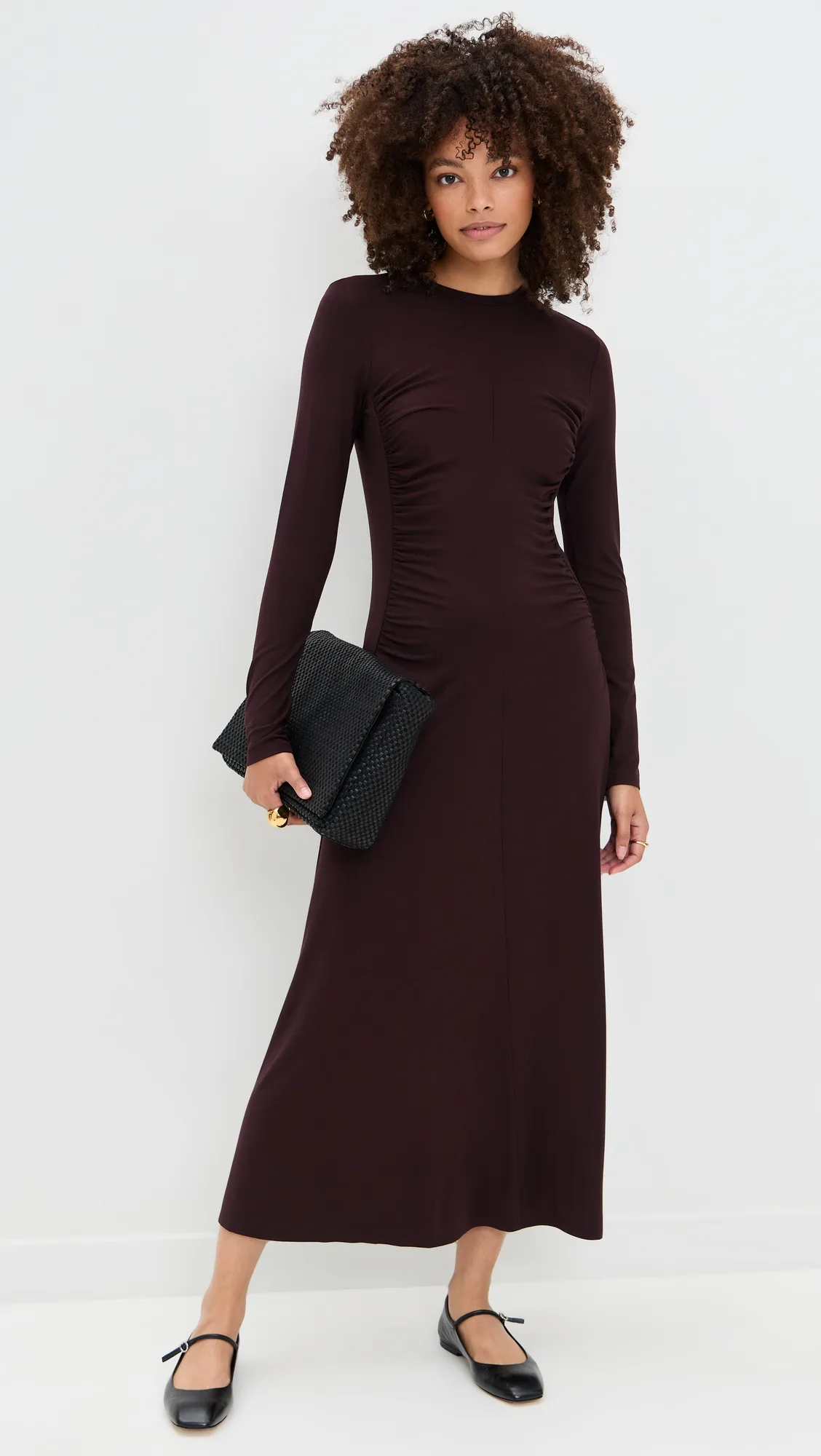 Crew Curved Seam Rouched Dress