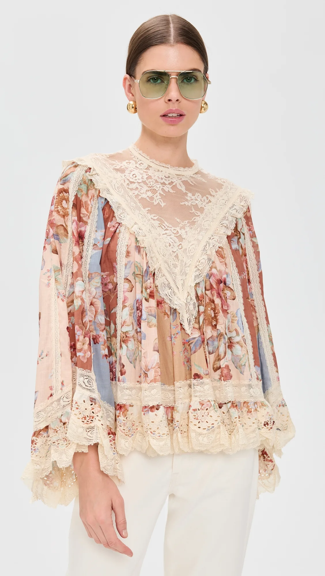 Awaken Lace Trim Blouse by Zimmermann
