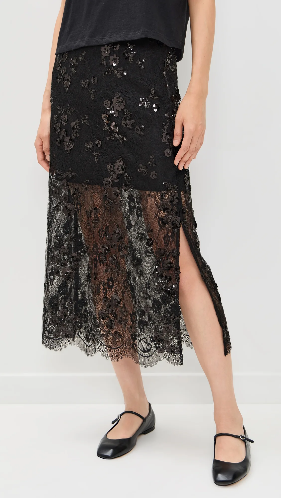 Aylin Sequin Lace Skirt