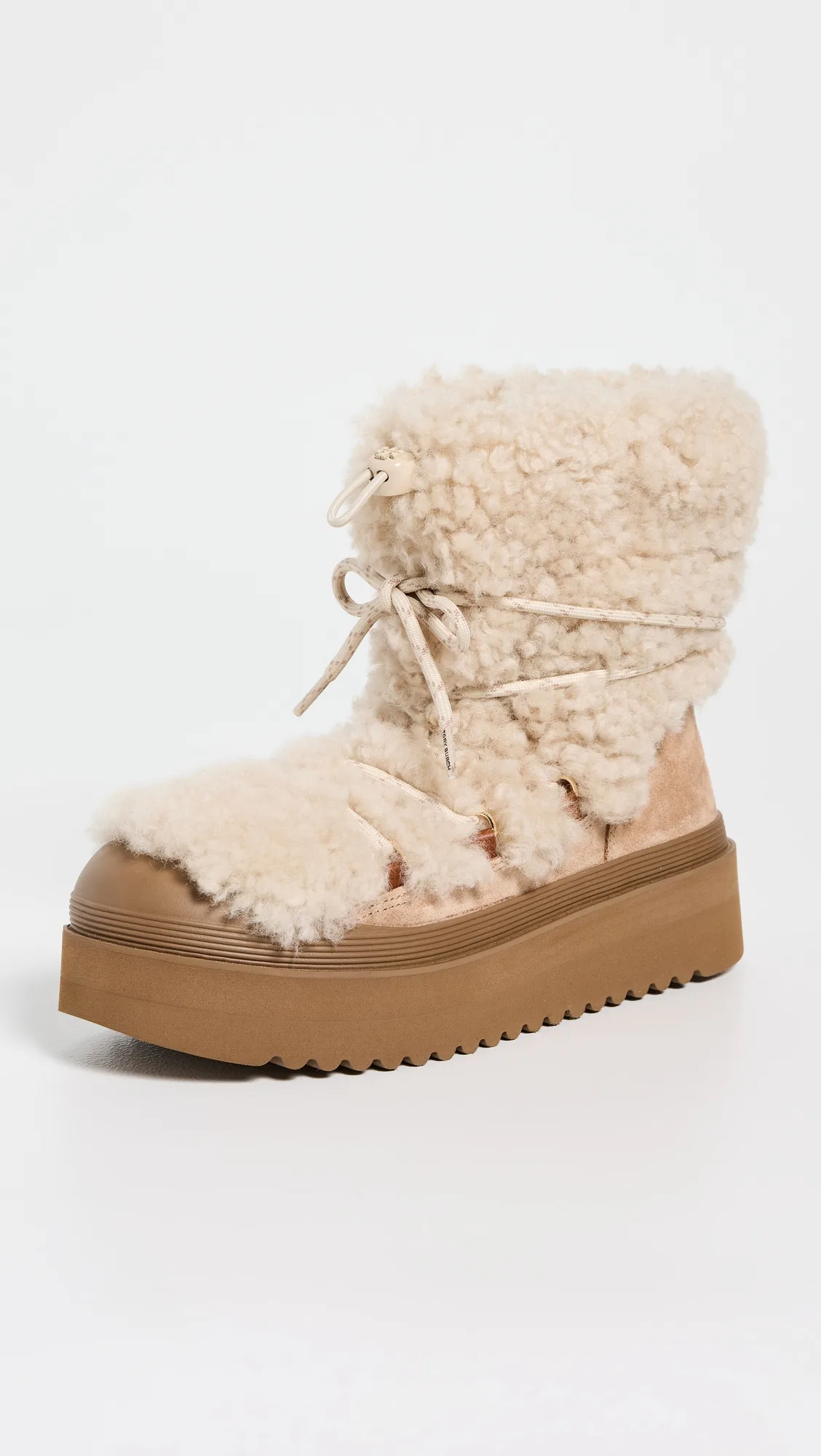 Mellow Shearling Lace Up Boots