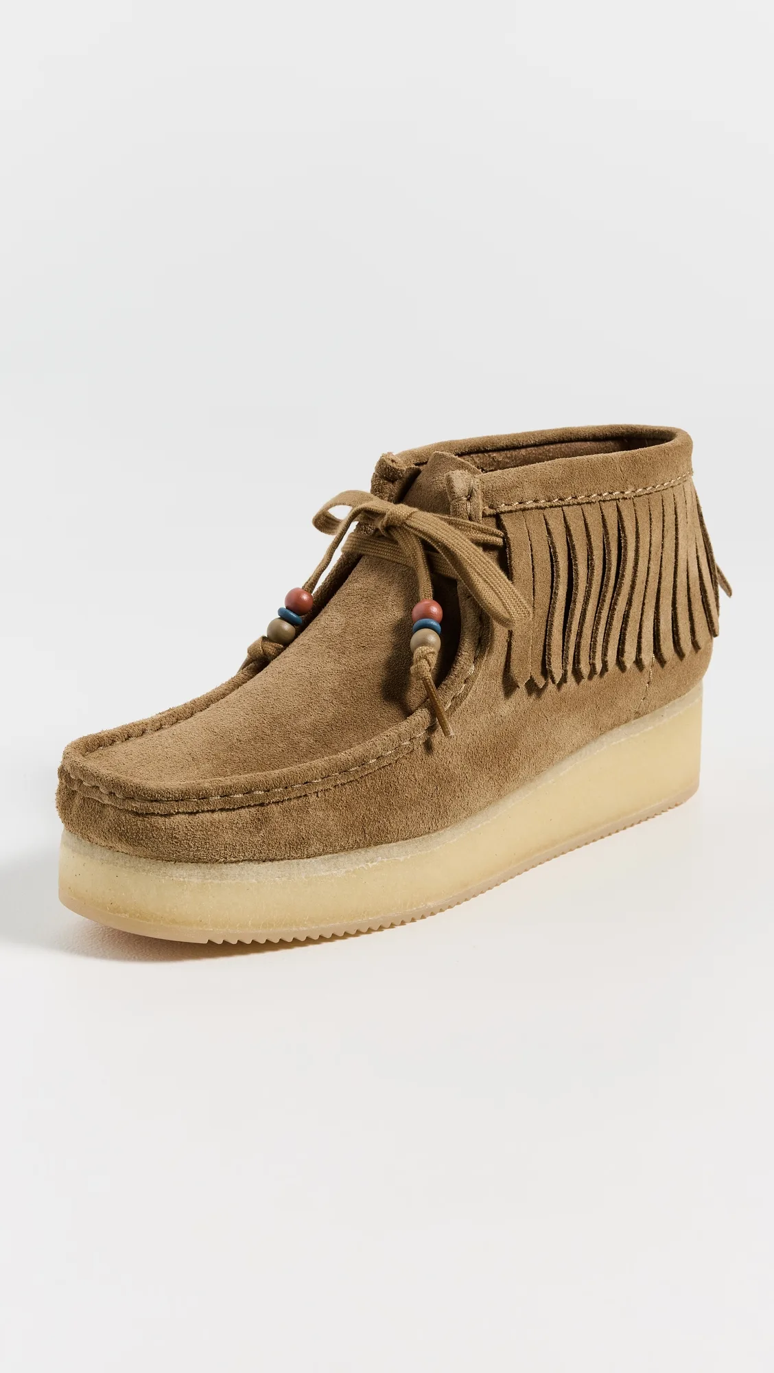 Wallabee Wedge Fringe Boots