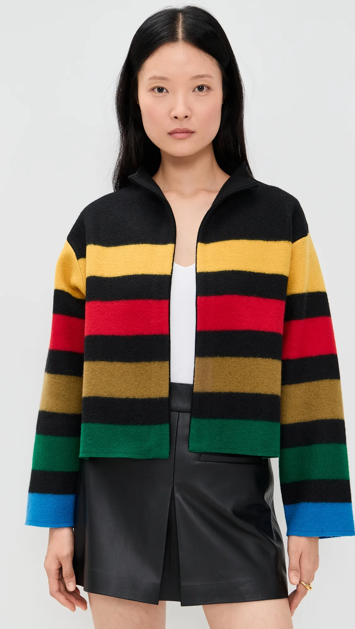 Pearson Collared Striped Sweater Jacket