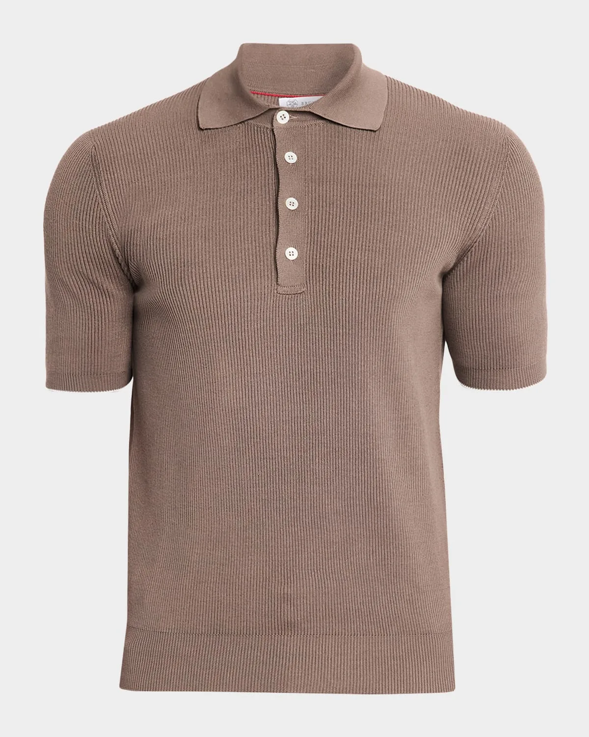 Cotton Rib Polo Sweater