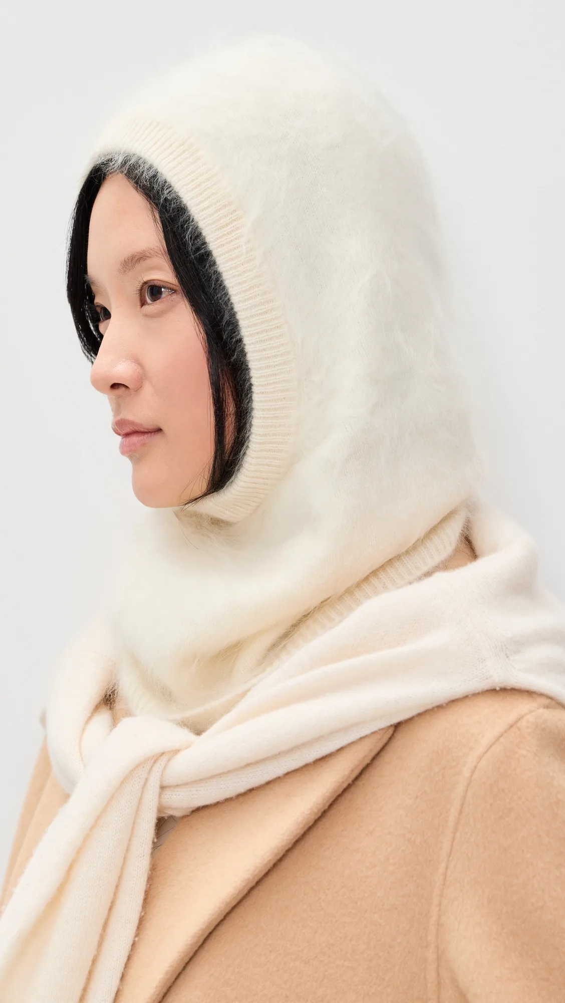 Brushed Cashmere Balaclava Hat
