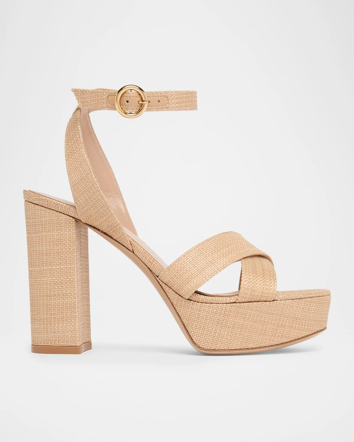 70MM Raffia Platform Sandals