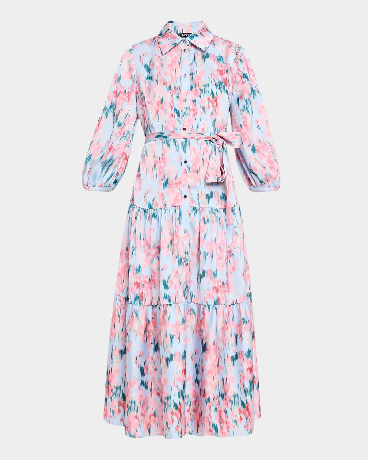 Floral-Print Crepe De Chine Tiered Maxi Dress