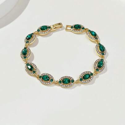 1pc Luxury Colorful Inlaid Bracelet