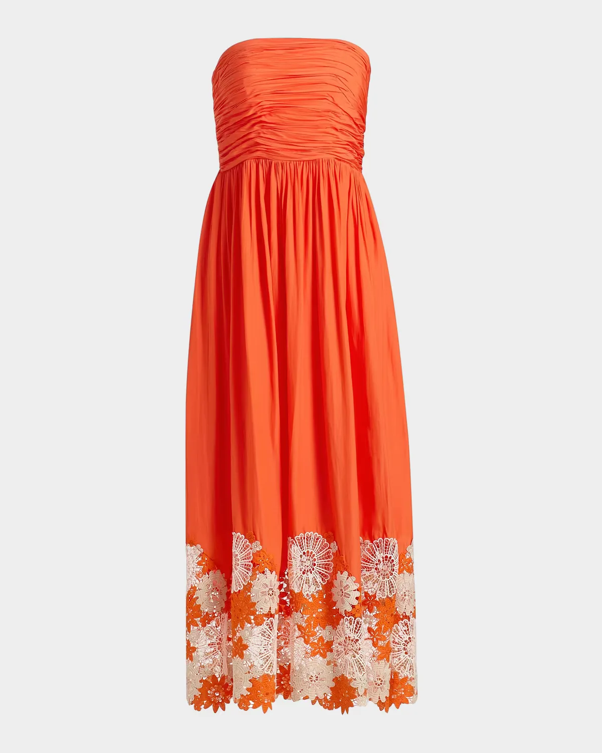 Milani Embroidered Strapless Maxi Dress