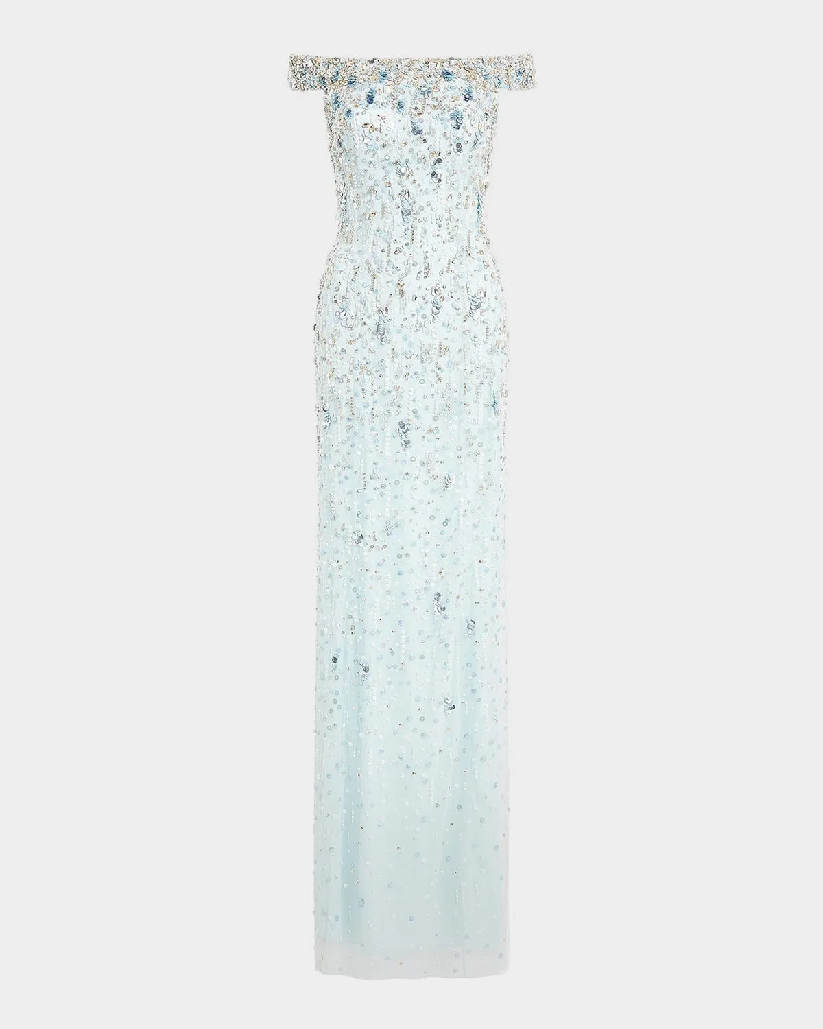 Jessie Embellished Off-The-Shoulder Gown