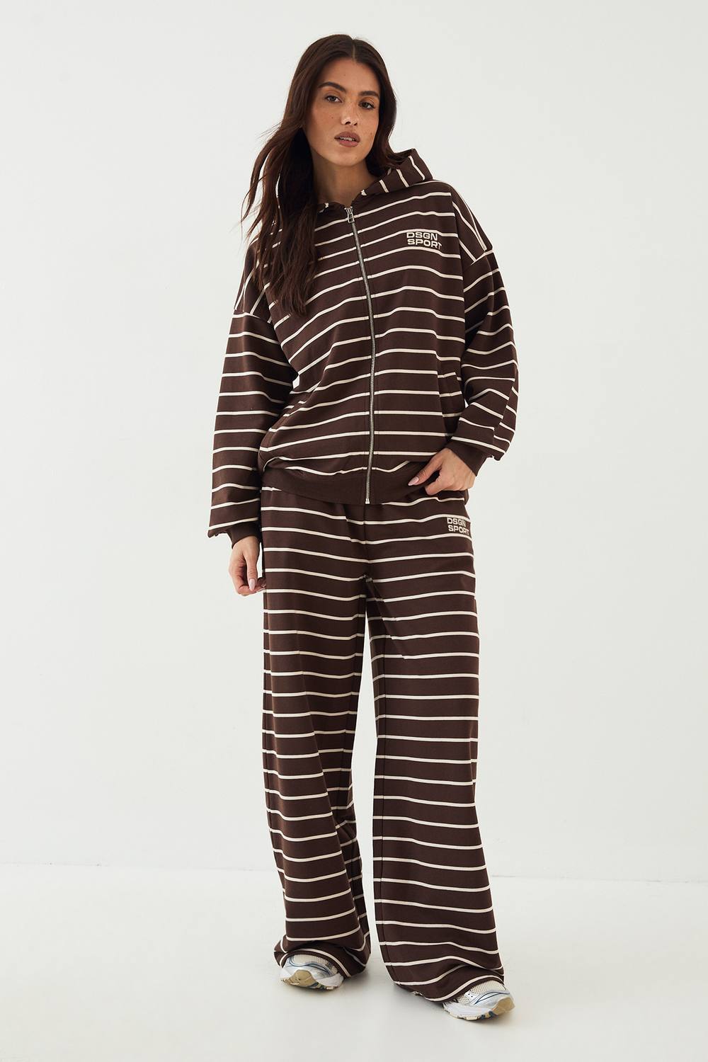 Stripe Straight Leg Jogger Pants