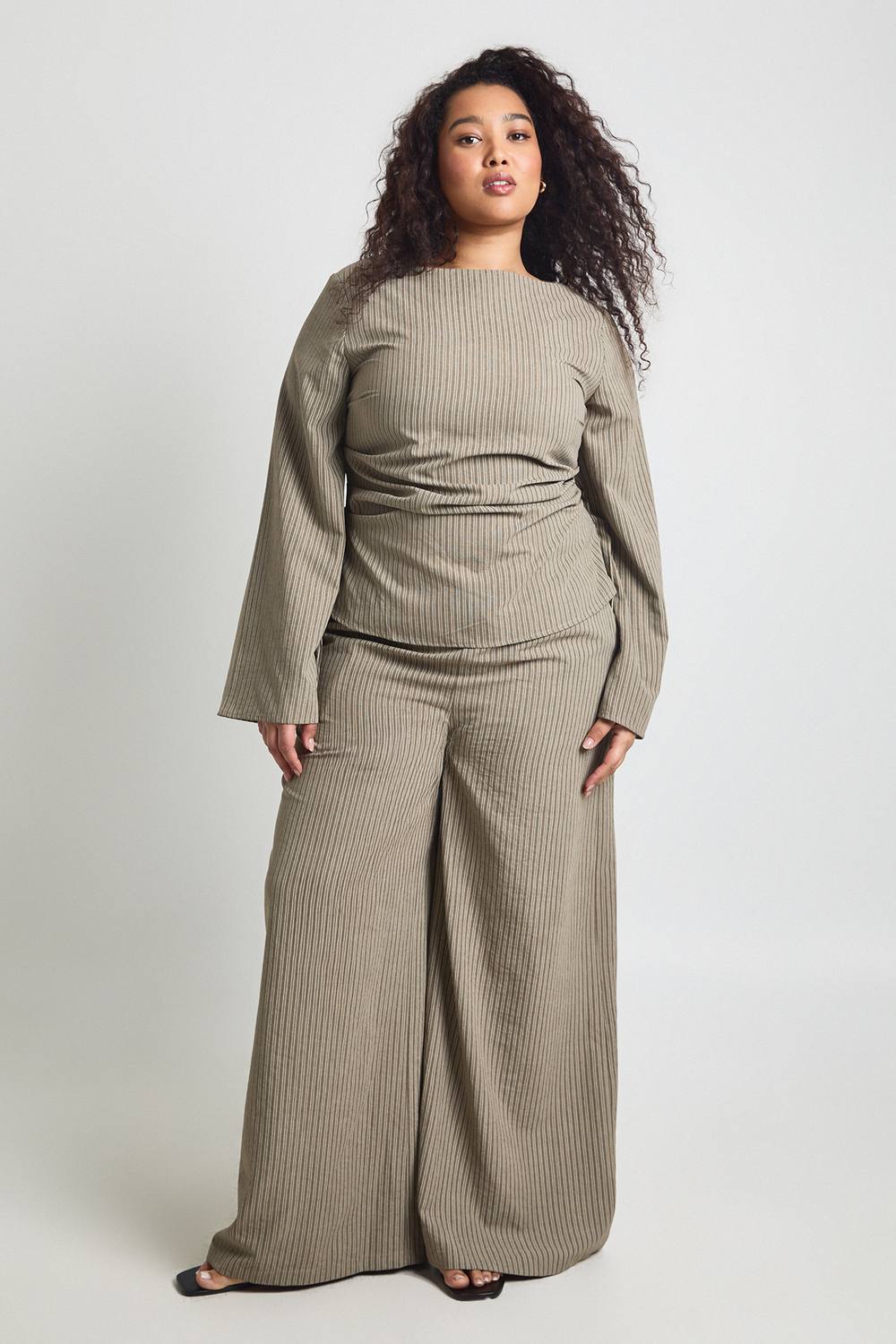 Stripe Wide Leg Trouser