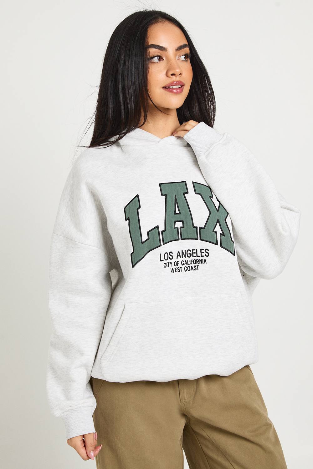 Lax Applique Oversized Hoodie