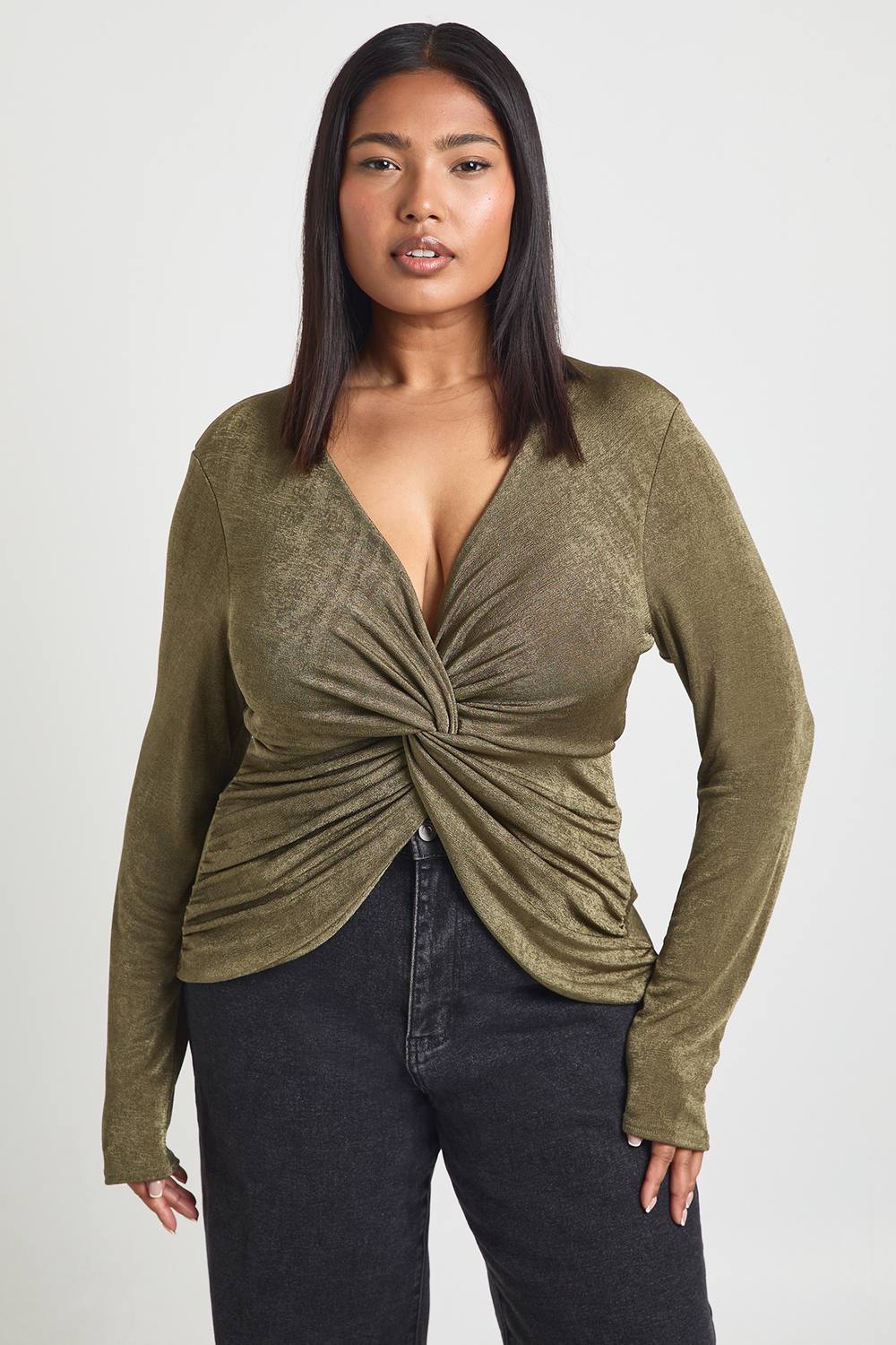 Knot Detail Long Sleeve Top