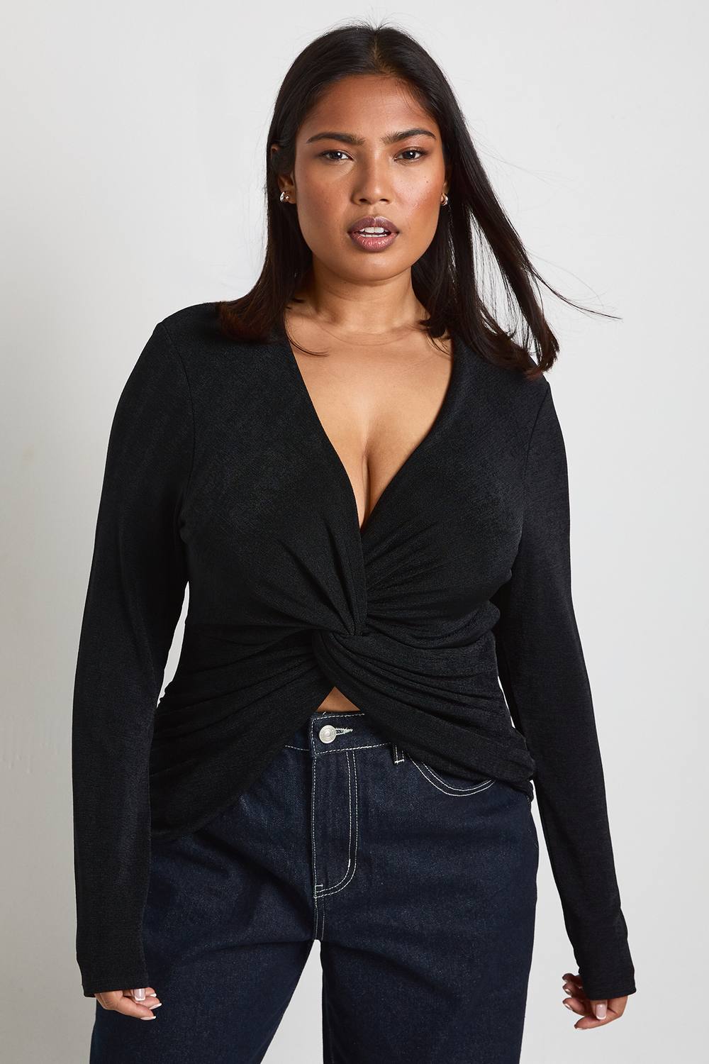 Knot Detail Long Sleeve Top