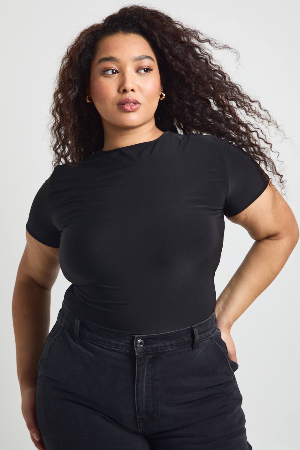 Double Layer Slinky Fitted Bodysuit