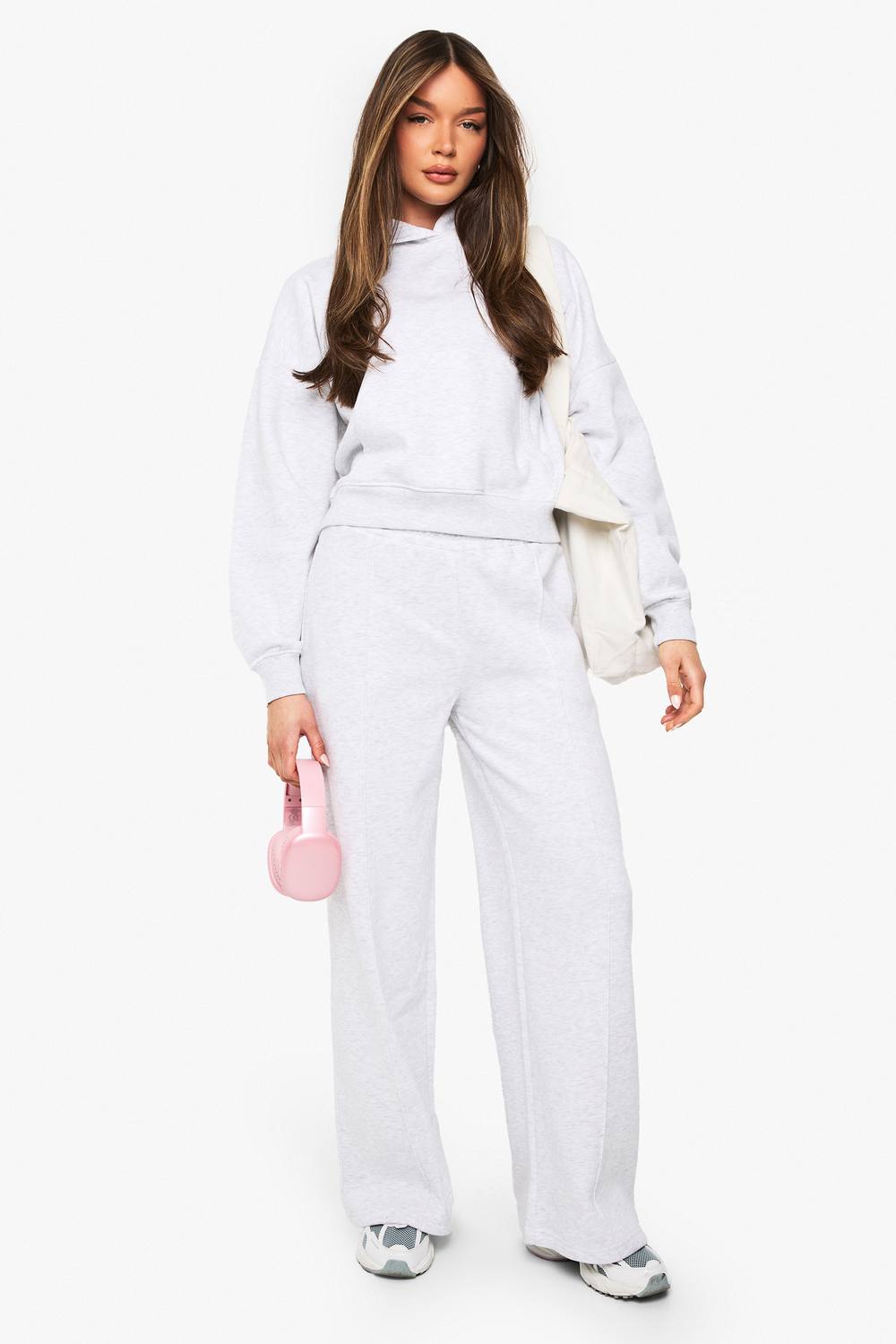 Pintuck Detail Straight Leg Jogger Pants